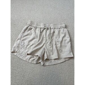 Quince Women's Medium Vintage Wash Tencel Utility Shorts Beige Khaki